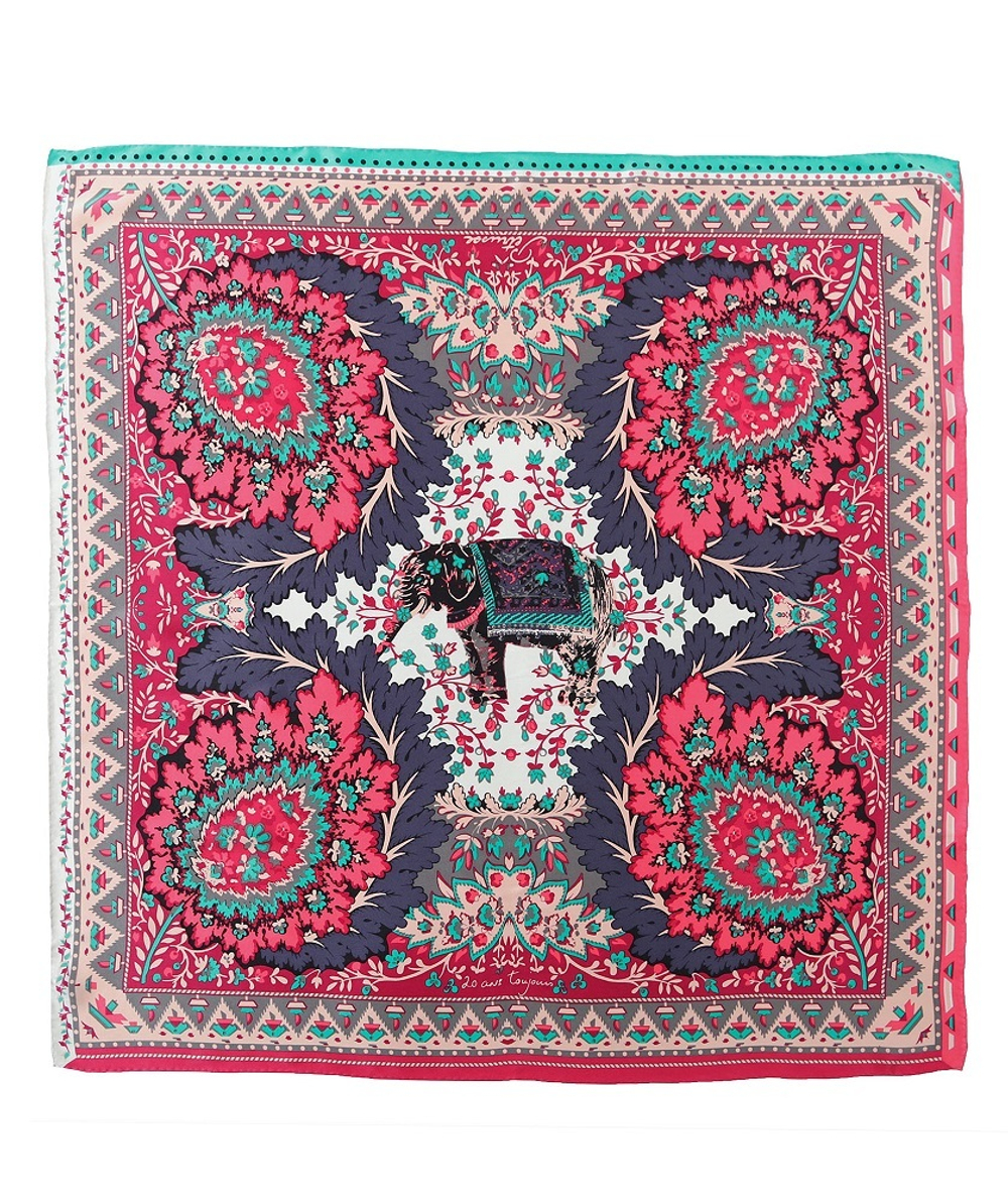 Платок 90x90 Petrusse Elefantine Rose ELEFANTINE_R