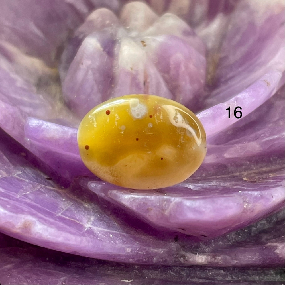 54630  Агат Бусина овал 10*14мм