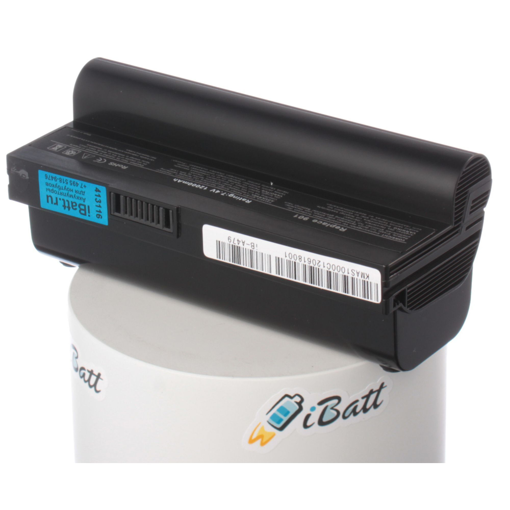 Аккумулятор iBatt 12000mAh, для Eee PC 901 1000H 1000 904HD 1000HD 1000HE XP 1000HA 904 904HA 1000HG