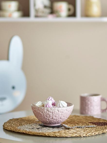 Детский салатник Bloomingville Benji, каменная керамика, 14 см, 350 мл, розовый