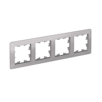 Рамка 4-м AtlasDesign Air алюм./дым. черн. SE ATN220304