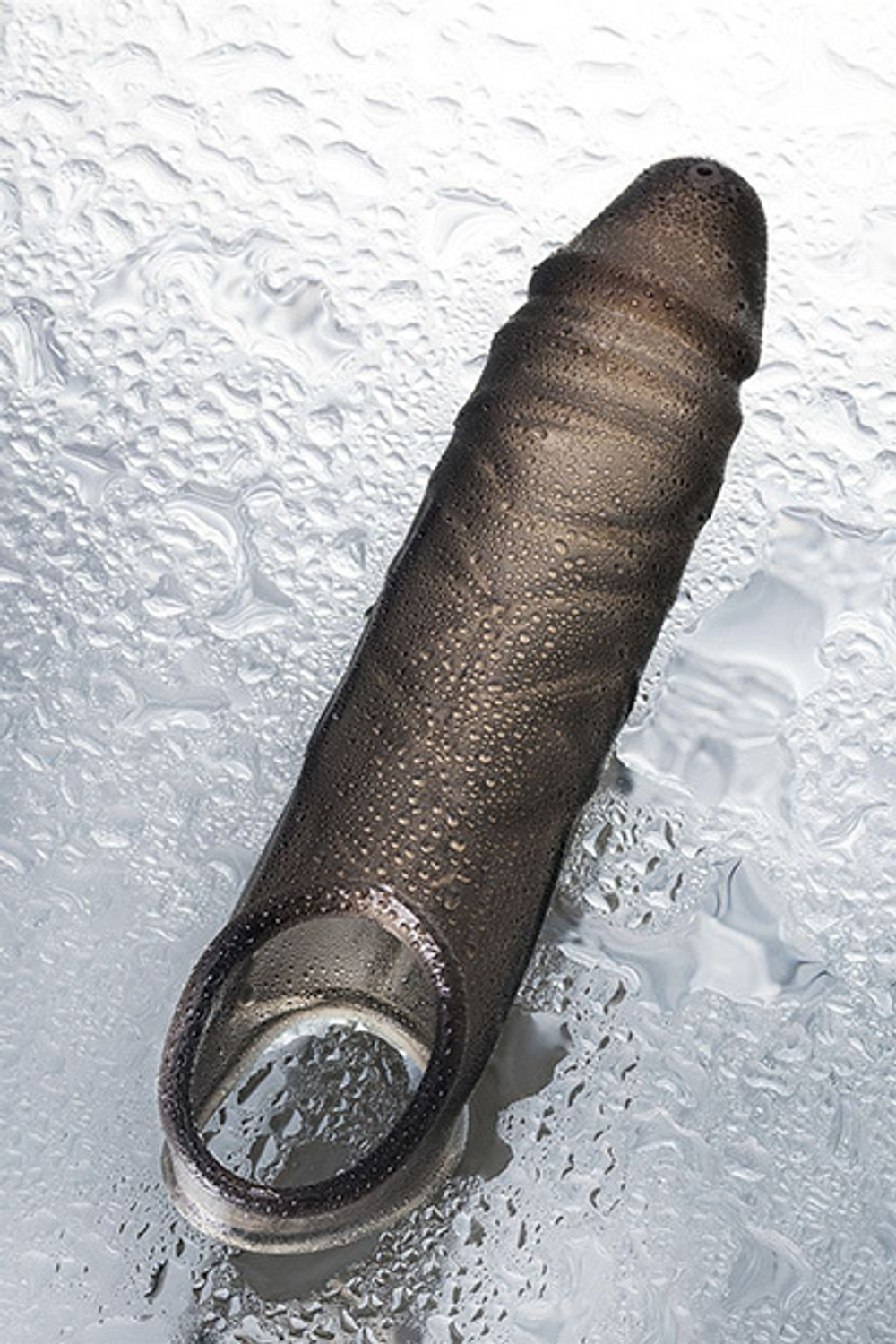 Дымчатая фаллическая насадка 16,2см с подхватом и закрытой головкой ToyFa XLover 748025