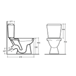 Унитаз-компакт "Нео" МС Инкоэр (ниж.подв.,кос. выпуск,сид.полип.2кн.арм.) КЕРАМИН