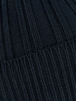 шапка вязаная теплая с отворотом стильная