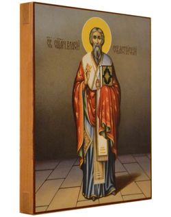 Икона святого Власия - покровителя животных, писанная в монастыре.