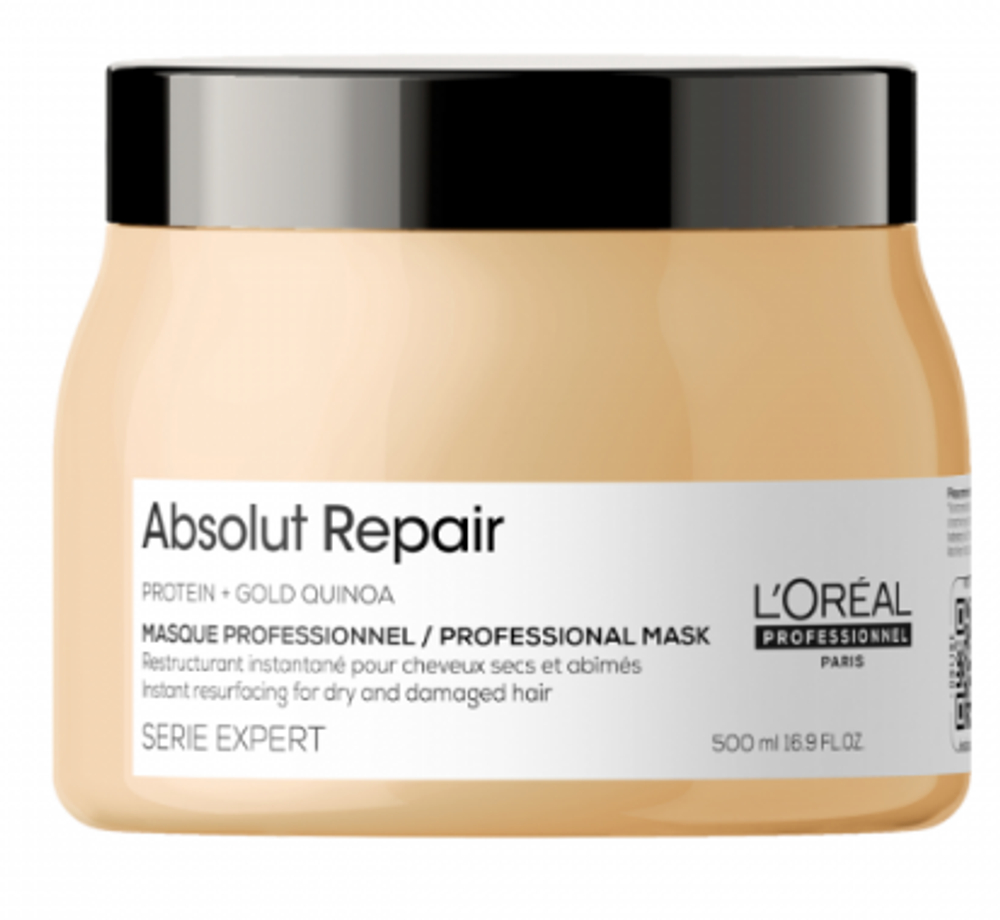 Маска с кремовой текстурой для восстановления поврежденных волос L`oreal Professionnel Serie Expert Absolut Repair Masque Gold 500 мл