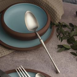 Ложка столовая 19,5 см матовое серебро PVD 1920-Silvery P.L. [12]