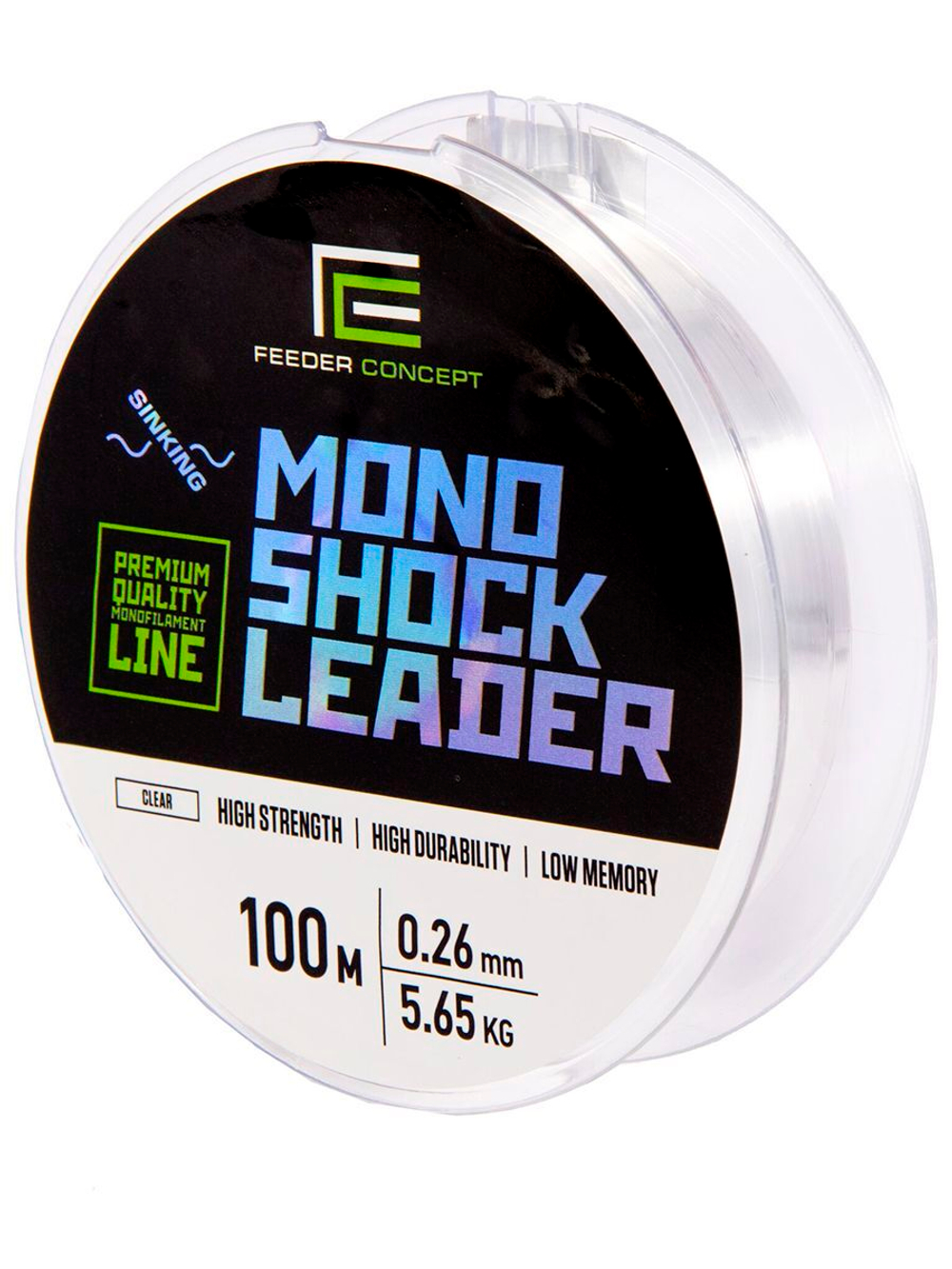 Монофильная леска для рыбалки Feeder Concept MONO SHOCK LEADER Clear 100/030