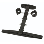 Фиксирующий бондаж на шею, талию и запястья Bondage Tie (черный с серебряным) (Цвет: черный с серебряным)