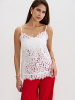 Блуза из кружева, белая