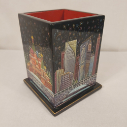 Стакан под ручки и карандаши "Москва" (Ручная роспись Палех)