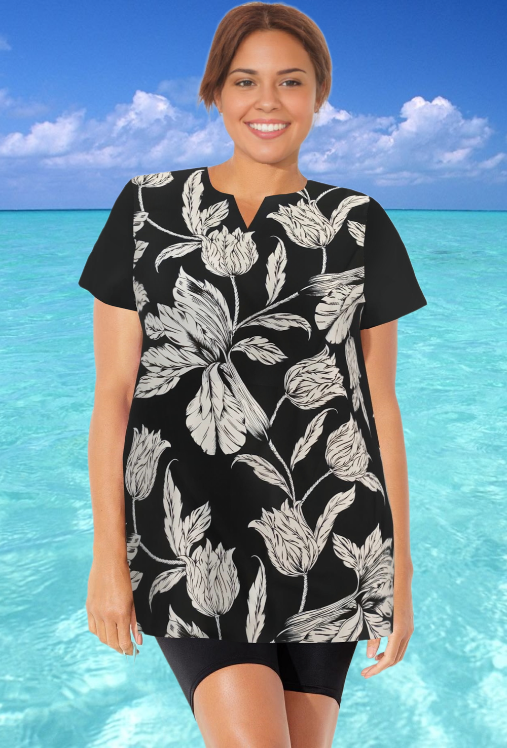 Купальный костюм 17250-17175 черно-белый