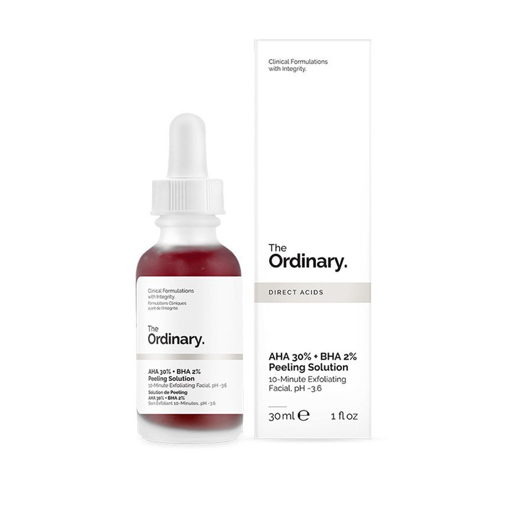 Кислотный пилинг The Ordinary AHA 30% + BHA 2% Peeling Solution (кровавый пилинг)