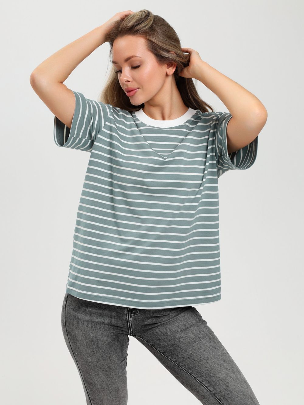 Футболка Брина-2 Виотекс СЕРО-ЗЕЛЁНЫЙ