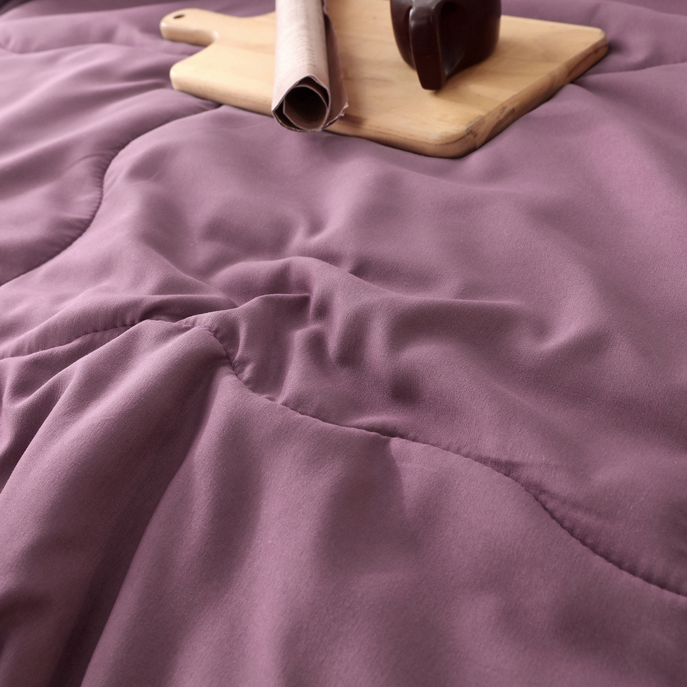 Комплект постельного белья Однотонный Сатин с Одеялом FB006