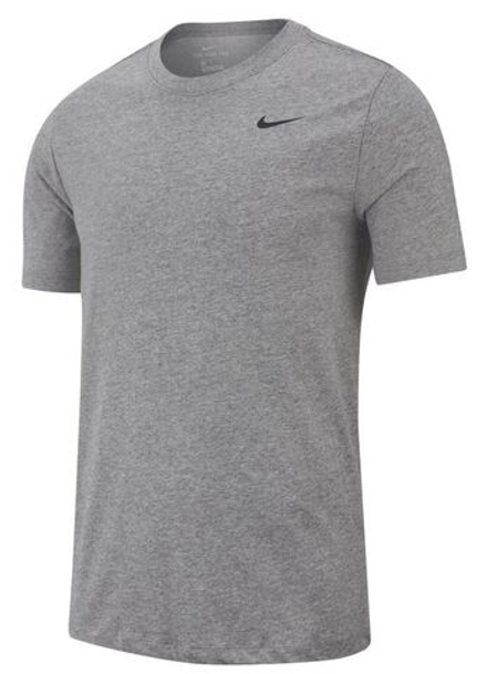 Мужская теннисная футболка Nike Solid Dri-Fit Crew - carbon heather/black