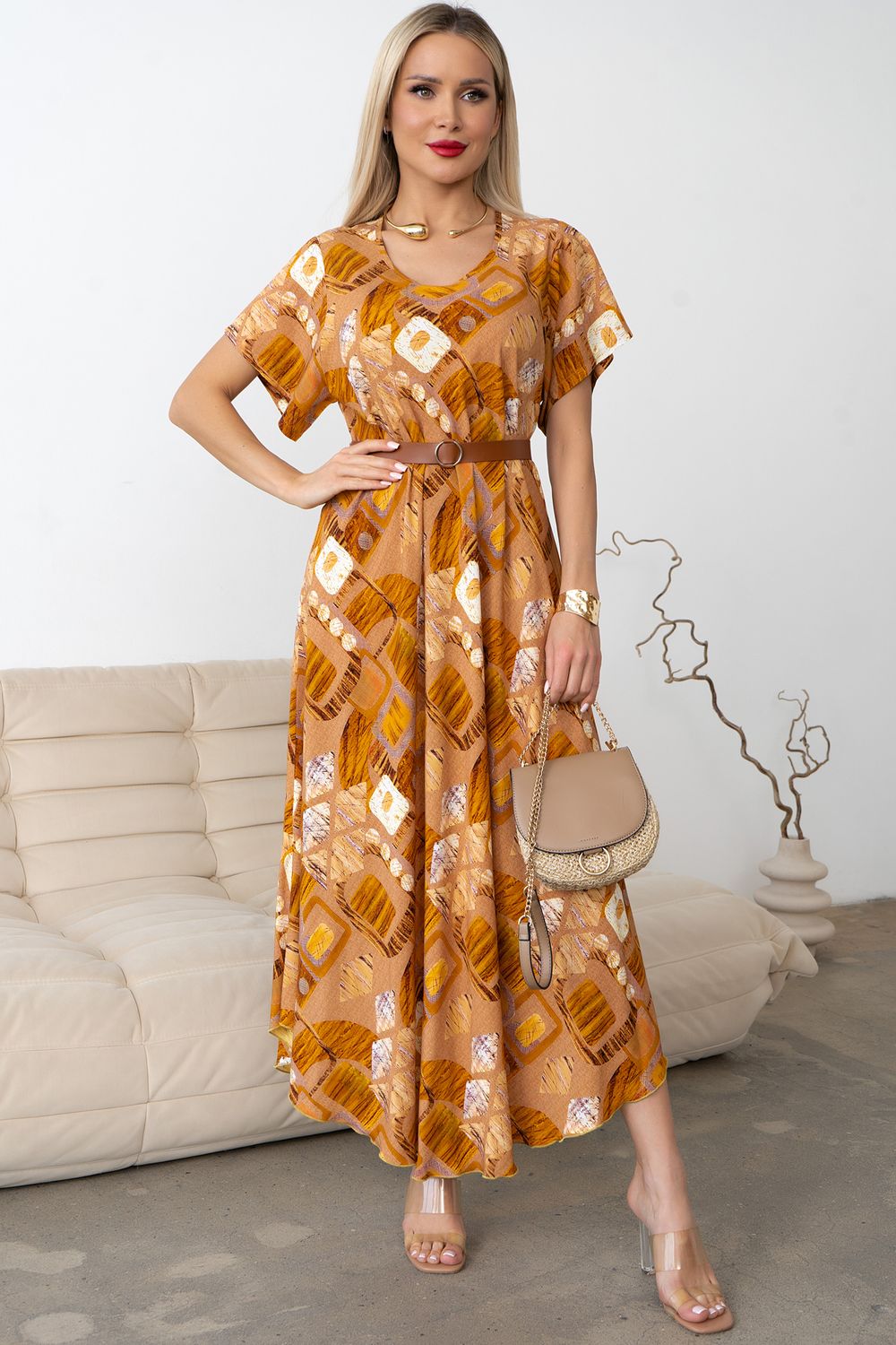 Платье Рада (бежевый) Р11-1166/9 Nikol