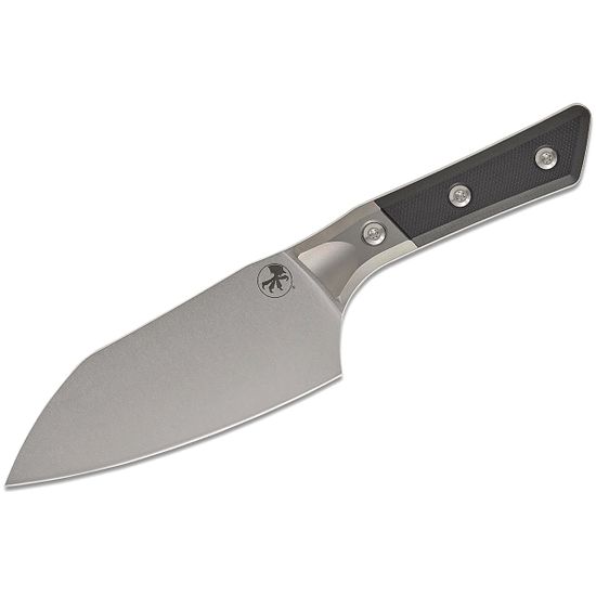 Нож кухонный Microtech Santoku 3200B-10BK с клинком из стали M390MK, рукоять G10 / Titan