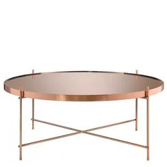 Журнальный столик Josen, Ø85 см, розовый/медный