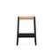 Yalia Табурет из дуба с черной отделкой и веревочным шнуром, высота 65 см