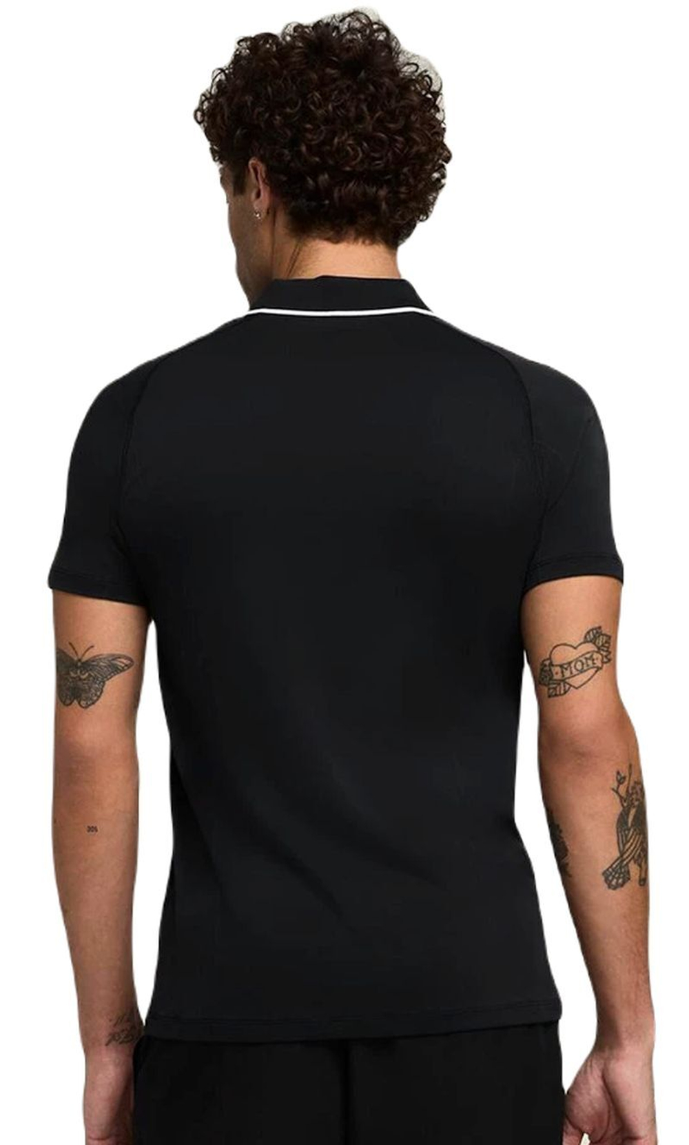 Мужское теннисное поло Wilson Team Seamless Polo 2.0 - чёрное