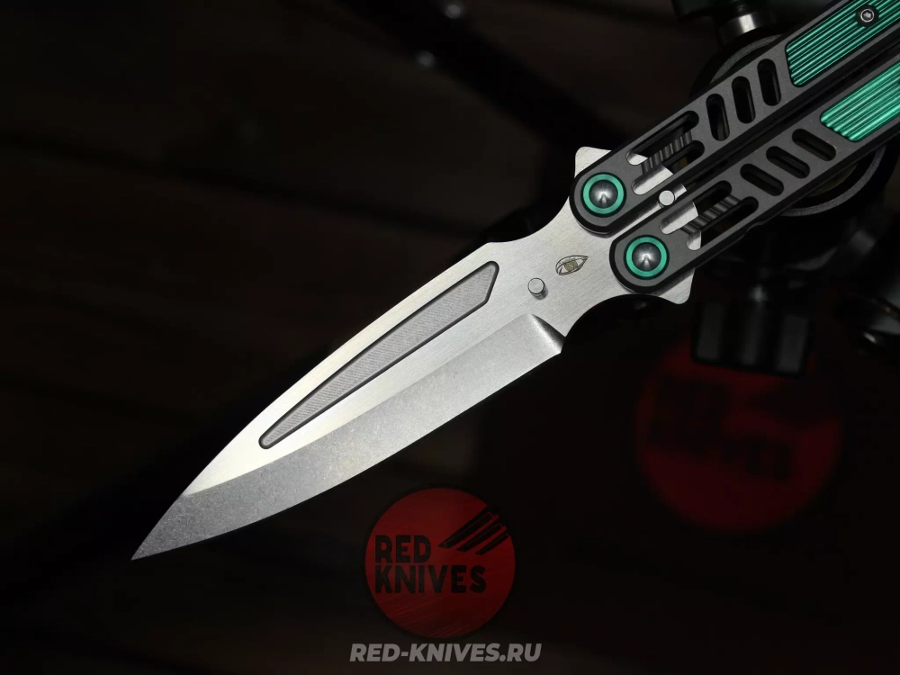 Нож бабочка (балисонг) Reptilian Стикс-03 сталь D2, рукоять сталь + алюминий