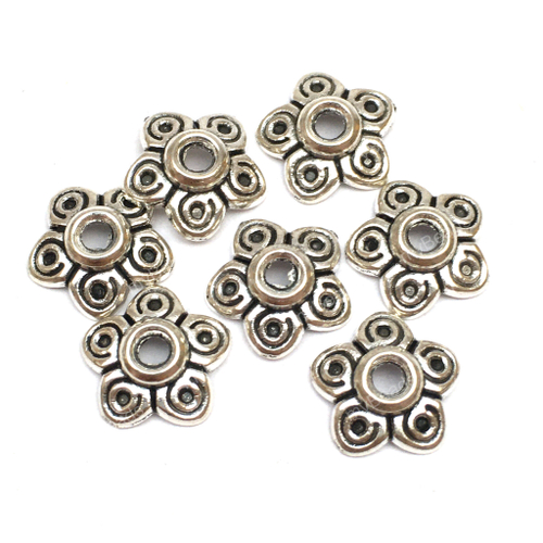 Шапочки "Виток" 10х3 мм (10 шт), под серебро