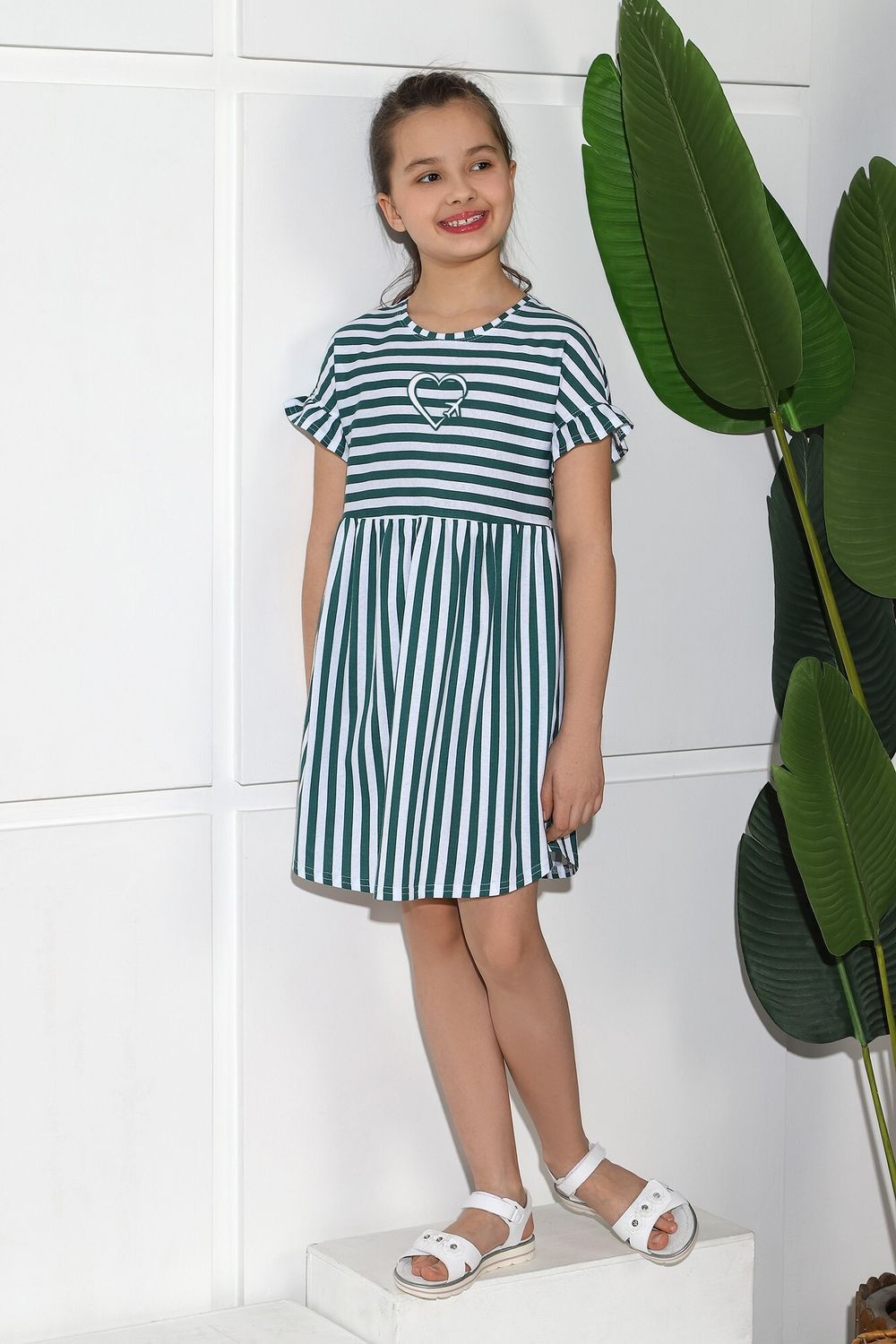 Платье для девочки Лагуна-1 Виотекс ЗЕЛЁНЫЙ