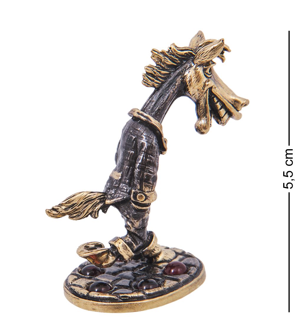 Народные промыслы AM-4190 Фигурка «Лошадь Фраерок» (латунь, янтарь)