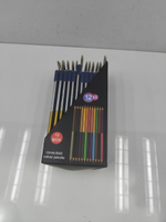 Карандаши цветные двусторонние, 3-гранные 12 цветов 24 цвета