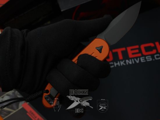 Складной нож Microtech LUDT MT/135-1OR c клинком из стали Böhler M390 Microclean®, рукоять алюминий