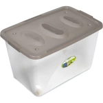 Ящик универсальный Астело 600х360мм на колесиках коричнево-серый С66 (комплект 4 шт)