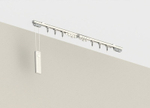Карниз для штор профильный алюминиевый СТ 1100 раздвижной с управлением 1-рядный (ширина 1 см)
