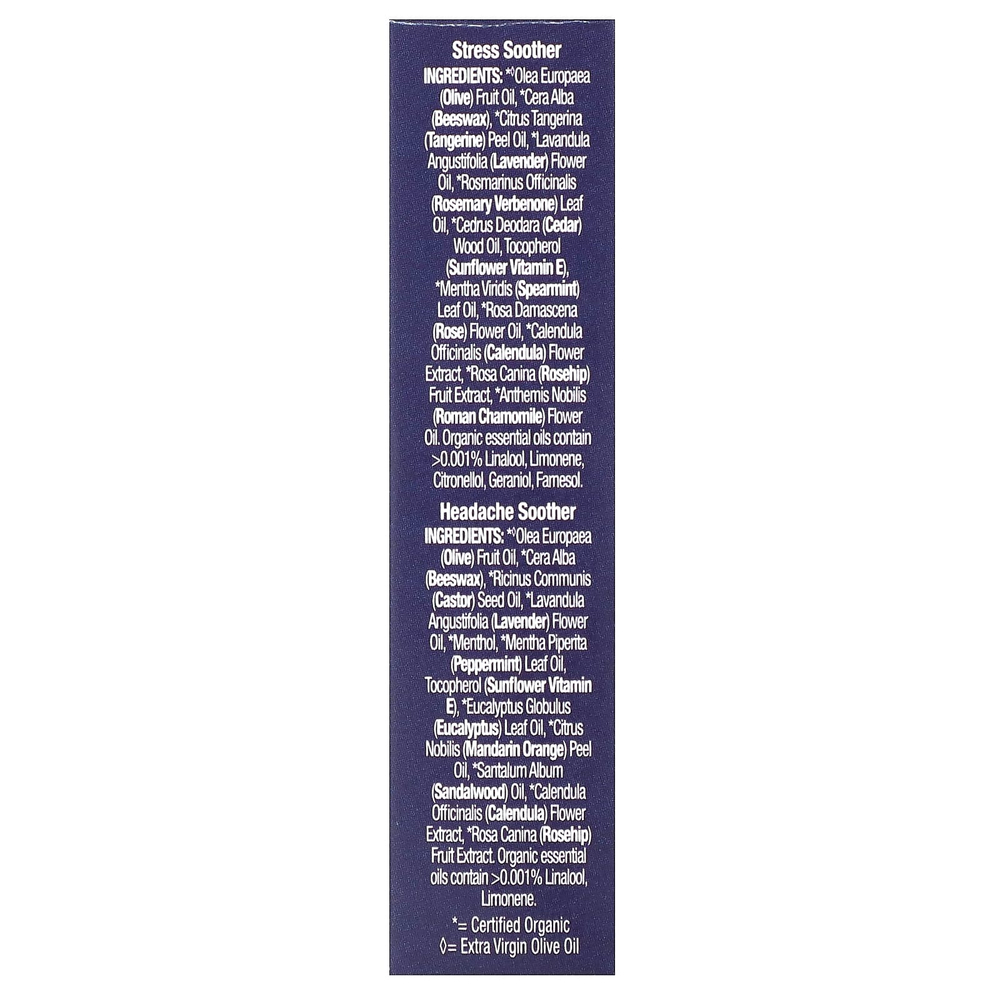 Badger, Органический дорожный набор для ароматерапии, 5 упаковок, 4,3 г (0,15 унции)