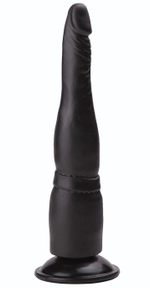 Чёрный анальный фаллоимитатор на подошве-присоске - 18,5 см. (Цвет: черный)