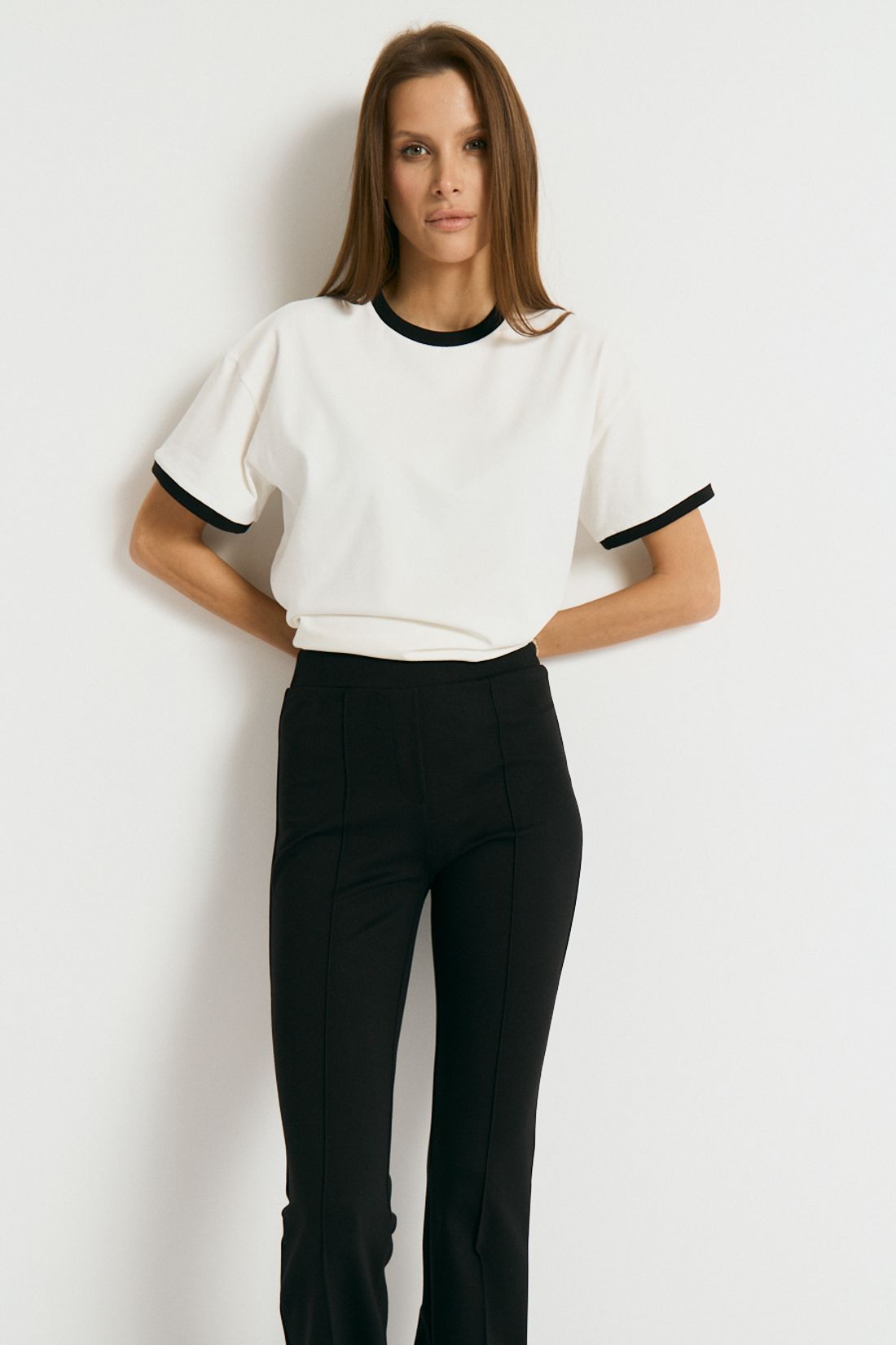 Джемпер R5097 молочный/черный / one size (42-46)