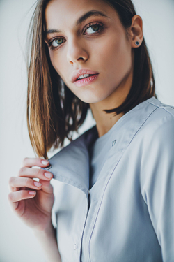 Блуза женская м272 toray твил серый529