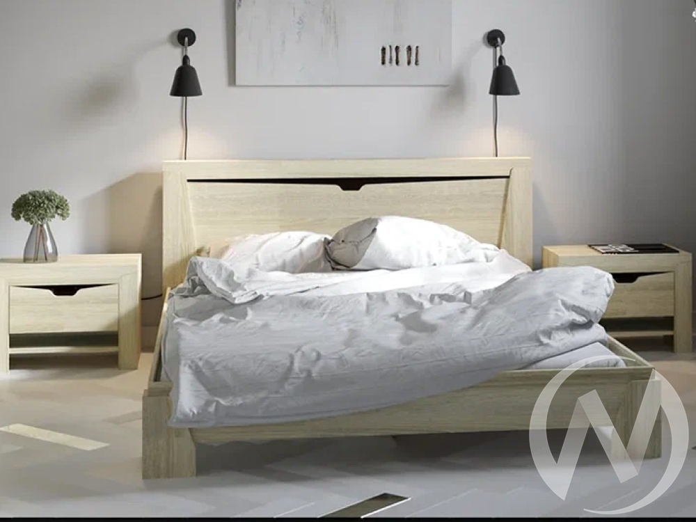 Кровать 1400 секция №2 НКМ Версаль-5 (дуб баррик)