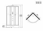 Душевая кабина Niagara Classic 90x90 NG-3501-14G с гидромассажем