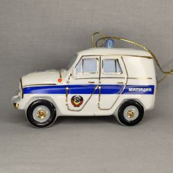 Фарфоровая ёлочная игрушка Козлик