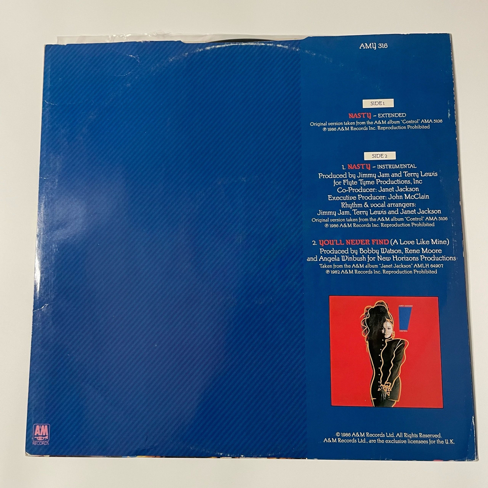 Винтажная виниловая пластинка LP Janet Jackson Nasty (Англия 1986)