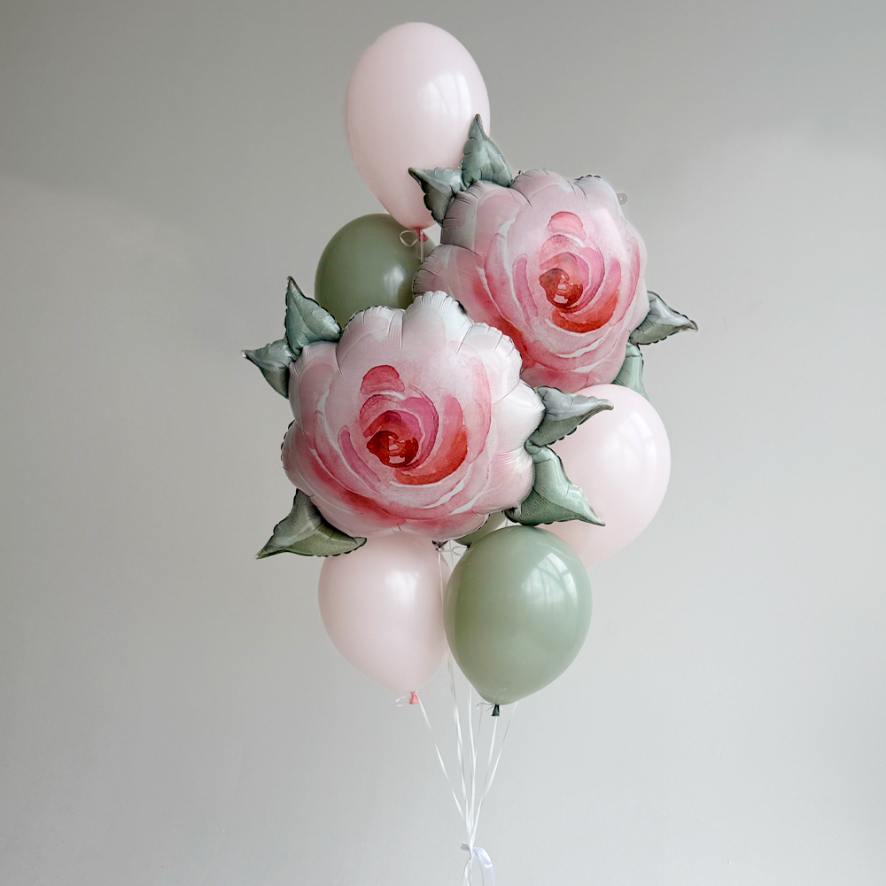 Фольгированный шар-фигура «Роза акварельная», 82 см