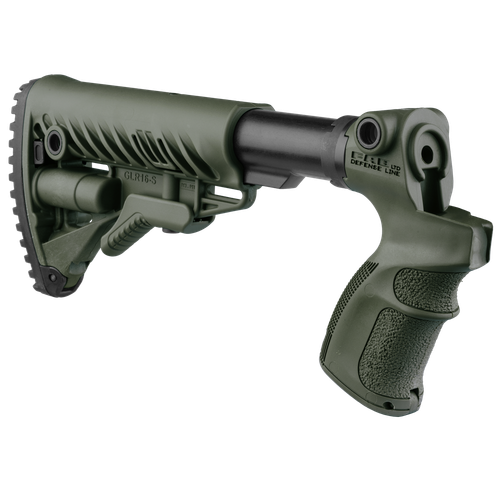 Телескопический приклад AGM 500 FK Mossberg 500/590, Maverick 88, зеленый, FAB-Defense