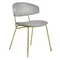 Стул Elle серый с золотыми ножками