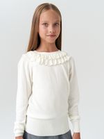 Джемпер школьный для девочки AT997  молочный