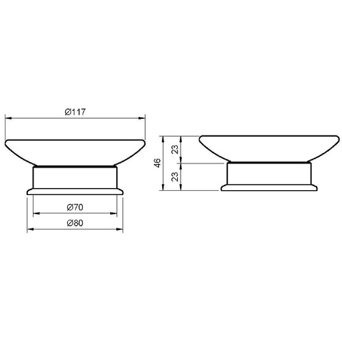 Мыльница Cezares Aphrodite APHRODITE-SODP-01 Хром