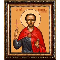 Виктор Фракийский мученик. Икона на холсте.