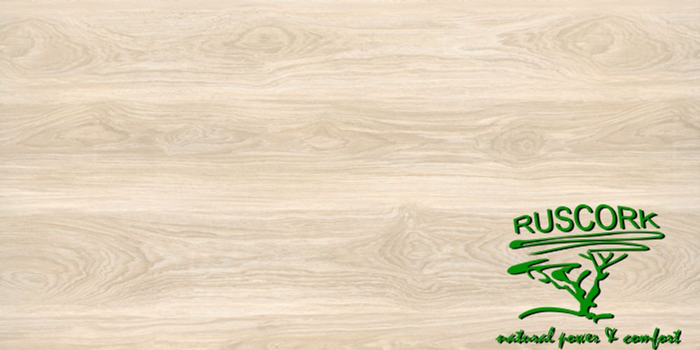 Пробковый замковый пол RusCork luxe XL FL Oak Snow