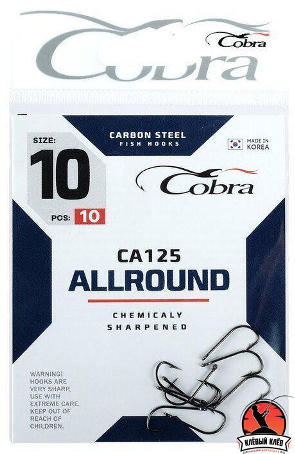Крючки Cobra ALLROUND CA125 разм.14 10шт