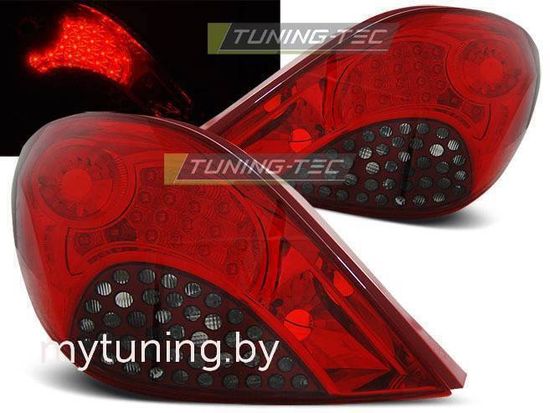 Задние фонари red smoke led для Peugeot 207